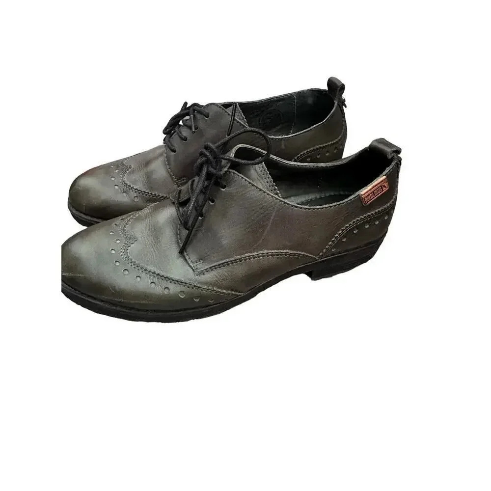 Pikolinos Black Leather Lace Up Formal Dress Oxford Shoes Size 38 (US 7.5) - Picture 3 of 8